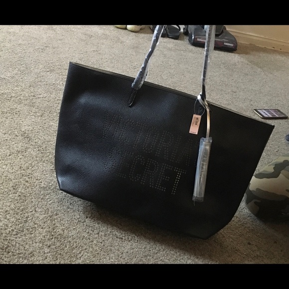 lv Polyurethane VICTORIA'S_SECRET BLACK TOTE BAG